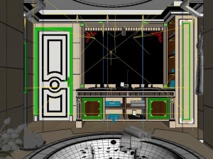 panoramic european style bathroom toilet space 03 Modèle 3D
