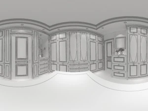 panorama european luxury cloakroom 03 3D Model
