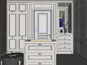 panorama european luxury cloakroom 03 3D 모델
