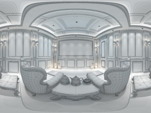 panorama european home theater conference room 04 3D Model