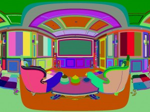 panorama european home theater conference room 04 3D Model
