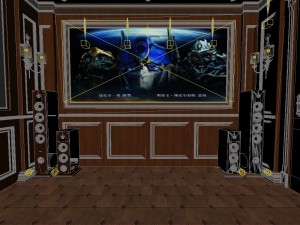 panorama european home theater conference room 04 3D Model