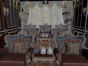panorama european home theater conference room 04 3D Model