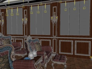 panorama european home theater conference room 04 3D Model