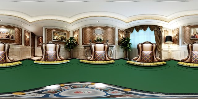 panorama european home entertainment room 05 3D Model .c4d .max .obj .3ds .fbx .stl .blend 