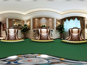 panorama european home entertainment room 05 3D Model