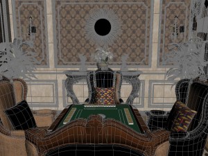 panorama european home entertainment room 05 3D Model