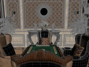 panorama european home entertainment room 05 3D Model