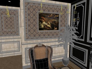 panorama european home entertainment room 05 3D Model
