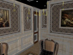 panorama european home entertainment room 05 3D Model
