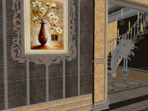 panorama european family corridor stairs 3D Model