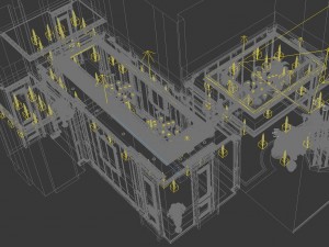 panorama european family corridor stairs 3D Model