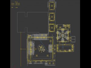 panoramic contemporary style kitchen with kitchen space 04 Modello 3D