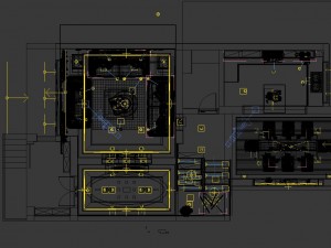 panoramic contemporary style kitchen with kitchen space 08 3D Model