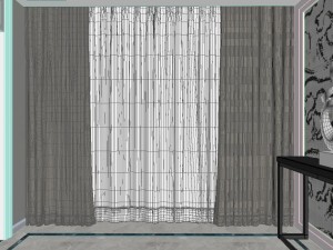 panoramic contemporary style dining room kitchen space 10 3D 模型