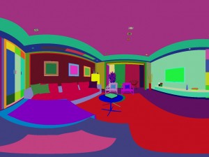 panoramic modern style family living room restaurant 03 3D Model