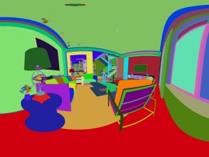 panoramic modern style family living room restaurant 05 3Dモデル