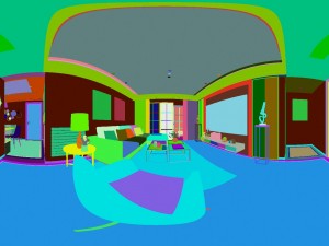 panoramic modern style family living room restaurant 06 3D Model
