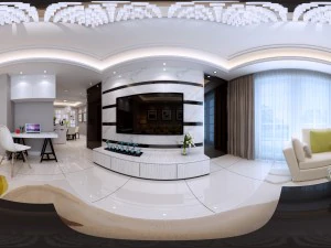 restaurante panor&aacute;mico de sal&oacute;n familiar de estilo moderno 07 Modelo 3D