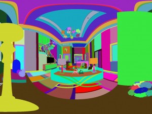 panoramic modern style family living room restaurant 09 Modelo 3D