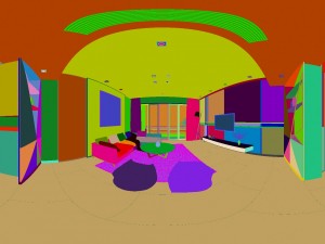 panoramic modern style family living room restaurant 10 3D Модель