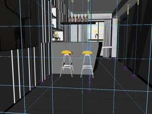 panoramic modern style family living room restaurant 10 3D Модель