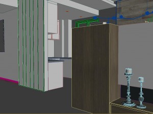 panoramic modern style family living room restaurant 11 3D Модель