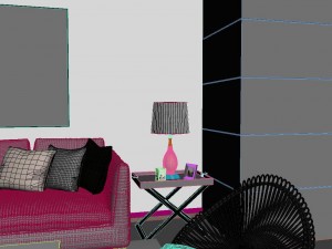 panoramic modern style family living room restaurant 11 3D Модель