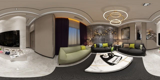 panoramic modern style family living room restaurant 12 3D Model .c4d .max .obj .3ds .fbx .stl .blend 