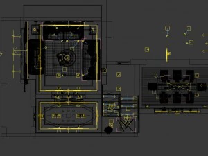 panoramic modern style family living room restaurant 12 3D Model