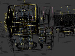 panoramic modern style family living room restaurant 12 Model 3D