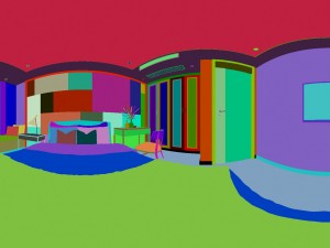 panoramic modern style family bedroom space 01 Modèle 3D