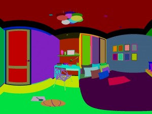 panoramic modern style family bedroom space 02 Modello 3D