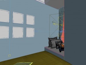 panoramic modern style family bedroom space 02 Modello 3D