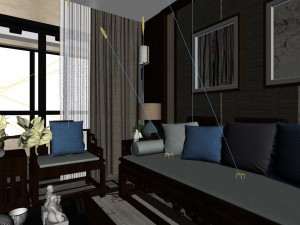 panorama modern style family bedroom space 04 3D 모델