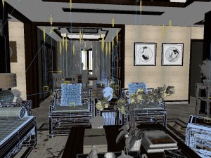 panorama modern style family bedroom space 04 3D 모델
