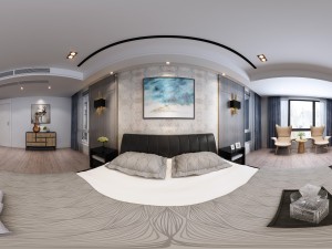 panorama modern style family bedroom space 05 3D 모델