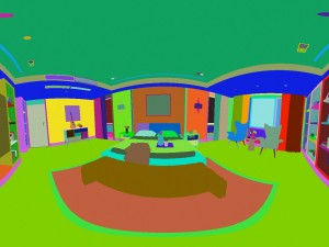 panorama modern style family bedroom space 05 3D Modell