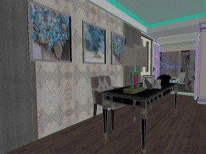 panorama modern style family bedroom space 05 3D Modell