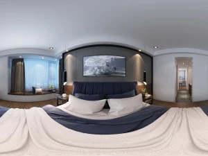 panorama modern style family bedroom space 06 3D Model