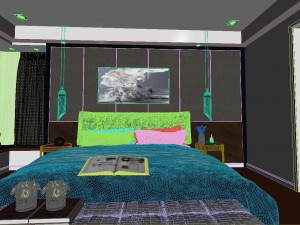 panorama modern style family bedroom space 06 3D 模型