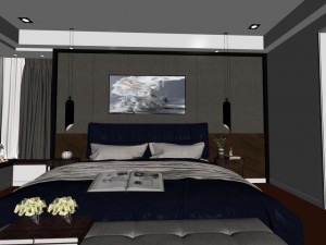 panorama modern style family bedroom space 06 3D 模型