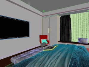 panorama modern style family bedroom space 06 3D 模型