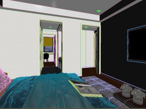 panorama modern style family bedroom space 06 3D 模型