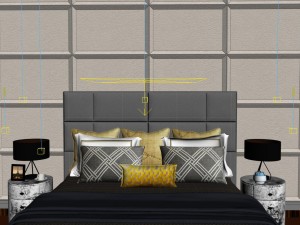 panorama modern style family bedroom space 07 3D Model
