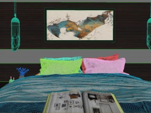 panoramic modern style family bedroom space 08 3D Model