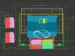 panoramic modern style family bedroom space 08 3D Model