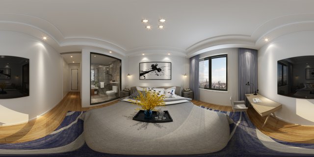 panorama modern style family bedroom space 09 Modelo 3D .c4d .max .obj .3ds .fbx .stl .blend 