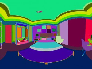 panoramic modern style family bedroom space 10 3D Model