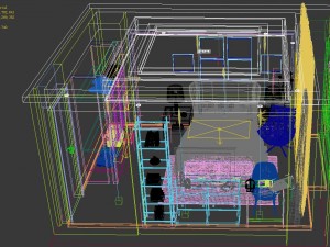 panoramic modern style family bedroom space 10 3Dモデル